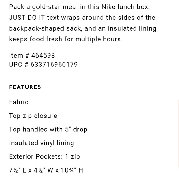 Nike Just Do It Fuel Lunch Box NWT - Picture 6 of 6